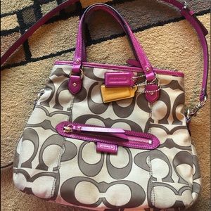 Coach pink crossbody/satchel